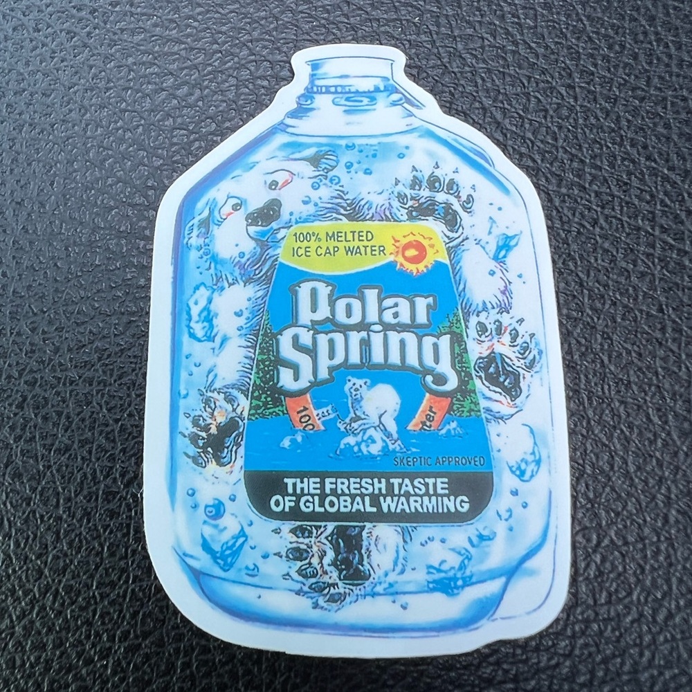Global Warming Polar Crude Rude Blunt Brand Parody 80s 90s Blunt Funny Sticker